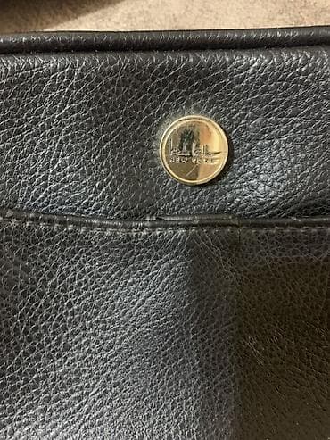 cixol: LLH New York çiyin çantası - Rəng: qara - Material: teksturalı süni — 2