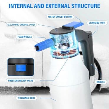 suvarma aparatı: Köpük vuran aparat zaryadka ilə işləyir tutumu : 2 litr avtoyuma üçün — 3