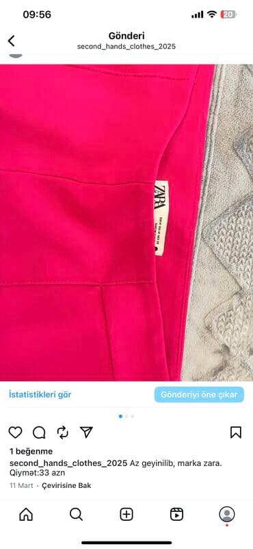 nostril qiymeti: Şalvar, Zara, M, rəng - Çəhrayı — 2