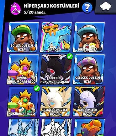 se pro: Brawl Stars hesabı !! Hesab ilk verilmir!! - Kupa yolu: 16.188 - — 6