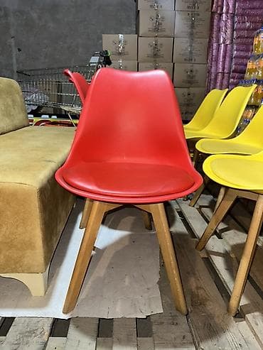 nerj stollar: Mətbəx üçün, Qatlanmayan, rəng - Qırmızı Stul — 9