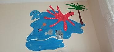 lalafo plastik qapilar: Uşaq otaqları və məktəbəqədər siniflər üçün divar rəsmləri xidməti - — 4