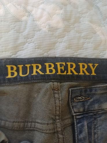 Cinslər: Burberry kişi cins şalvarı - Model: cins, düz balaq - Rəng — 3