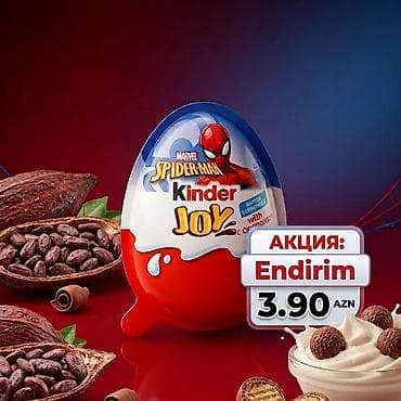 осд киндер: Kinder Joy – Marvel Spider‑Man xüsusi buraxılışı - İçlik: kremsi — 1