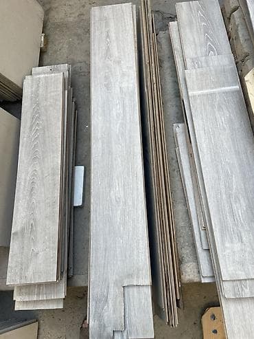 doseme laminat: Laminate döşəmə taxtaları – boz-ağ palıd teksturalı - Material — 3