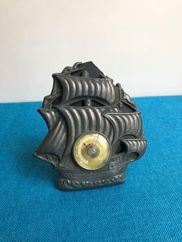 qruz nə deməkdir: Antik sovet dovrune aid yelken gemi fiqurlu termometr hem stol ustu — 5