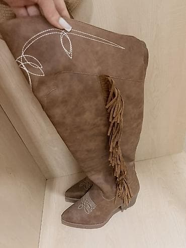 Сапоги, Размер: 40, цвет - Коричневый, Новый