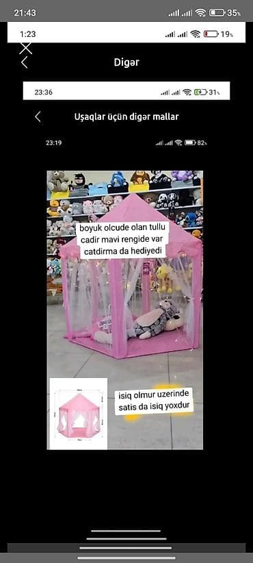 Uşaq oyun çadırı – tüllü, altıbucaqlı forma, geniş ölçülü model lalafo.az -da Uşaq oyun çadırı – tüllü, altıbucaqlı forma, geniş ölçülü model