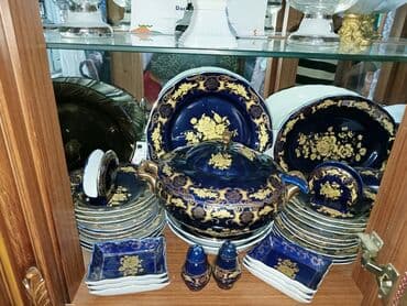 komili: Nahar dəsti, rəng - Göy, Farfor — 4