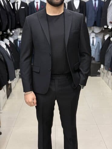 personaj geyimi: Kişi kostyum dəsti - Stil: Klassik, dar kəsim (slim fit) iki düyməli — 2