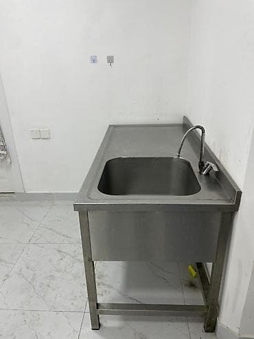 Künc üçün Mətbəx çanağı, Şkafsız, Paslanmaz polad — 2