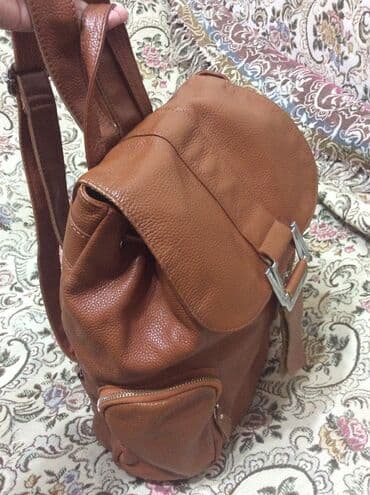 спортивки россия в бишкеке: Стильный рюкзак из натуральной кожи, цвет рыжий, в отличном состоянии — 8