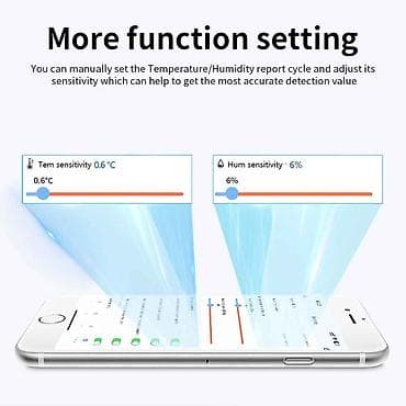 mismar atan: Xüsusiyyətlər: Tuya WiFi Ağıllı Temperatur və Rütubət Sensoru, Alexa — 3