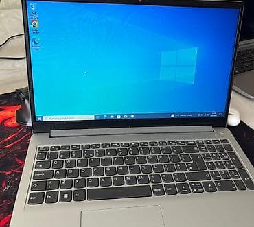 mini notebook computer: Lenovo noutbuk – zərif gümüşü korpus, 15.6" ekran Texniki — 2