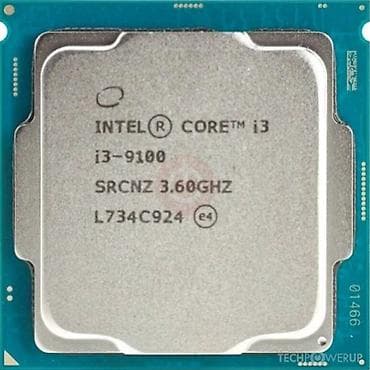 İntel core i3-9100 3.60GHz prosessor 9-cu nəsil Takt tezliyi -