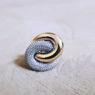 tək qaş: Toy, Üzük, Swarovski, Sarı qızıl, 585 Əyar — 3