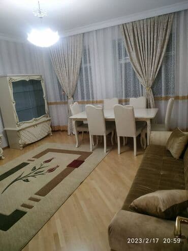 4 otaqlı ev: Meqafanın yanı, 16/4 mərtəbə, 90 kv, 2 otaq, tam əşyalı, dəniz — 17