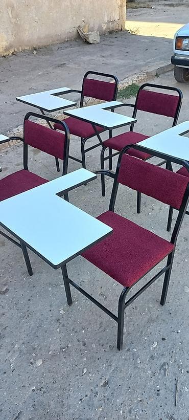 Для девочки и мальчика, Новый, Без выдвижных ящиков, Письменный стол, Со стульями at lalafo.az Для девочки и мальчика, Новый, Без выдвижных ящиков, Письменный стол, Со стульями