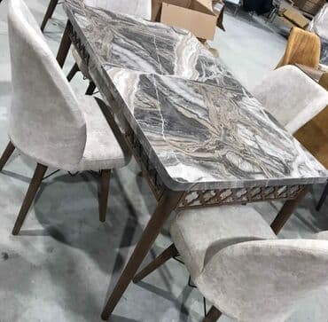 Masa və oturacaq dəstləri: Mətbəx üçün, Yeni, Açılan, Dördbucaq masa, 4 stul — 7