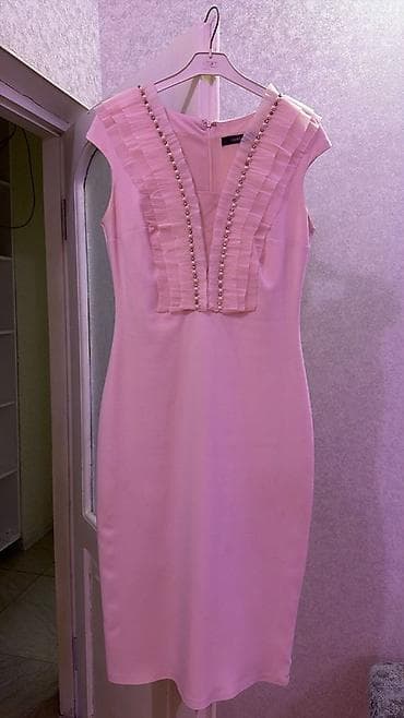 qadın donu: Zərif pudra-çəhrayı rəngdə diz boyu qadın donu - Brend: Oodji — 4