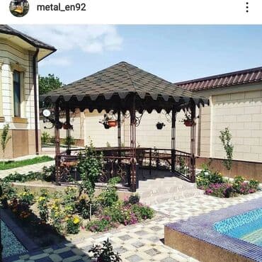 Sifarişlə bağ yelləncəkləri: Metal EN MMC olaraq istədiyiniz forma və ölçüde demir işlerinin — 5