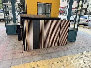 doner kesen: Resepsion/qarşılama stolu – L şəkilli - Material: MDF/LDSP əsaslı, ön — 3