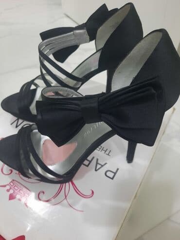 босоножки новые 36 размер: Размер: 37, цвет - Черный, Б/у — 2