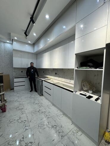 mebillər: Sifarişlə mətbəx dəsti, Özü çəkən petlələr, MDF, Kredit var, Pulsuz çatdırılma — 8