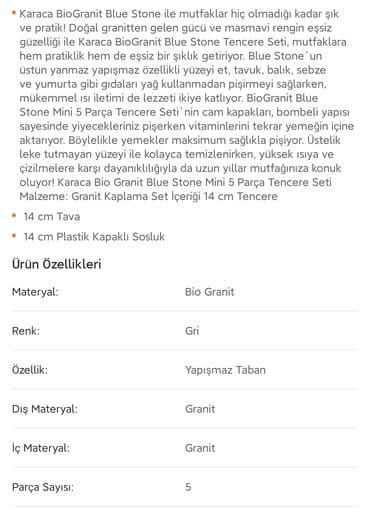 tibet çayı ne işe yarar: Karaca biogranit mini qazan desti. Yeni. Qutuda. sonuncu sekilde — 4