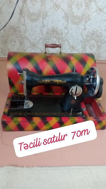 Mexaniki tikiş maşını – klassik model - Masaüstü, əl ilə fırladılan