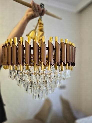 samdanlar: Çılçıraq, 9 lampa, Şüşə — 1