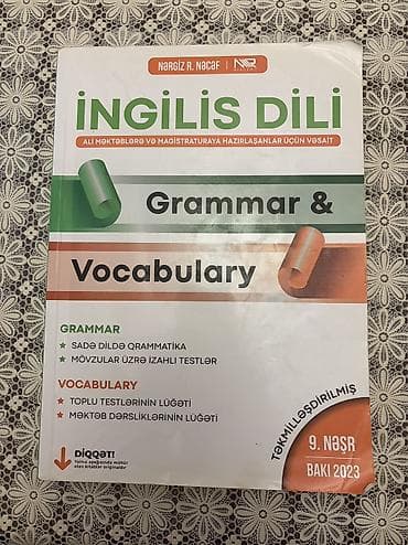 Məhsul: “İngilis Dili – Grammar & Vocabulary” dərs vəsaiti Nəşr