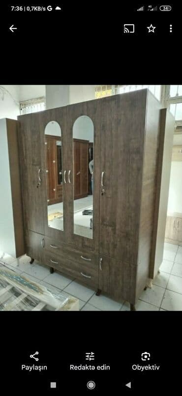 железный шкаф: Новый, Распашной, 3 двери Прямой шкаф, Шифоньер, Азербайджан — 8