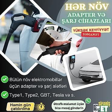 🚗 Avtomobil üçün şarj alətləri və adapterlər! ⚡ Elektromobil üçün hər