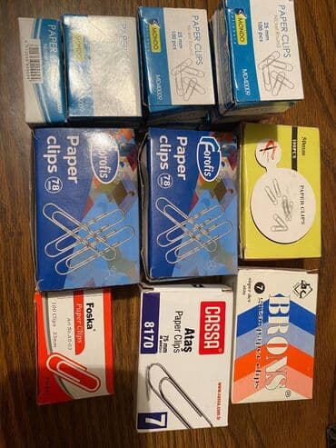 кликер для презентаций: Skrepka: Paper clips(25mm): 0.40₼ Foska(33mm): 0.60₼ Forofis(78mm): 2₼ — 1