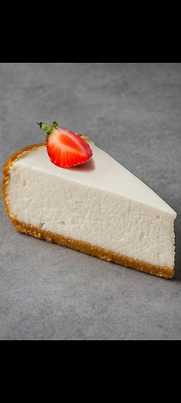 balaca tort: Çiyələkli Cheesecake - Klassik “New York” üslubunda hazırlanmış — 1