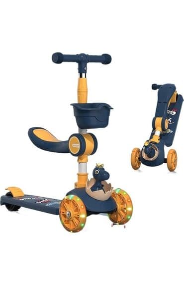 самокаты в баку: Scooter 🌀 Açılıb yığılır 🌀 Oturub sürmək olur 🌀 işıqlı 🌀 səbəti ve — 8
