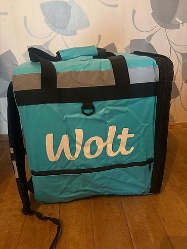dönər avadanlıqları: Wolt Partner termal çatdırılma çantası - Rəng: firuzə (Wolt loqolu) - — 5