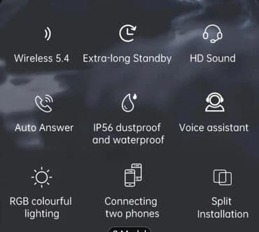 чип node: Новый Беспроводные (Bluetooth) Наушники, AIR MUSIC, цвет - Черный — 5