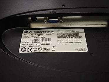 hp notebook qiymetleri: LG Flatron LCD Monitor Model: W1943SE 19-düym ekrandır. Əla işləyir — 10