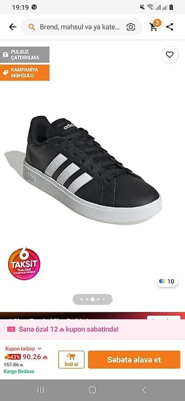 Sehv ölçu gelib deye satilir.Geyinilmeyib Yenidir.Orginal Adidas 42 — 1