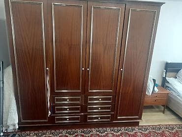 desmalar: 4 qapılı, Siyirməli, Qəhvəyi, Taxta, Açılan, Düz dolab — 2