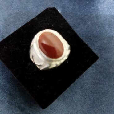 Кольцо, Серебро, 958 проба, Агат — 1
