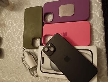 appl: IPhone 15, 128 GB, Qara, Simsiz şarj, Face ID, Sənədlərlə — 1