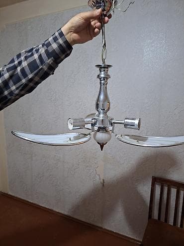 Şəkillər, tablolar: Çılçıraq, 3 lampa, Metal — 1