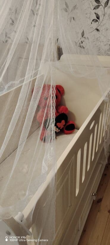 столик на кроватку: Beşik-dolab dəsti - Rəng: krem/şampan tonları - Material: MDF/taxta — 6