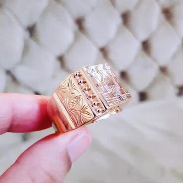 tek qizil gul qiymeti: Toy, Üzük, Çəhrayı qızıl, 583 Əyar, Qaşsız — 5