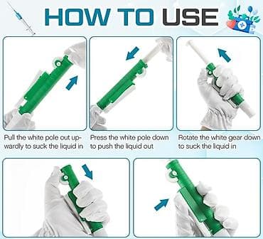 Аквариумные аксессуары и принадлежности: Laboratoriya Pipet Köməkçisi (Pipet Filler) – 2 ml, 5 ml, 10 ml — 6