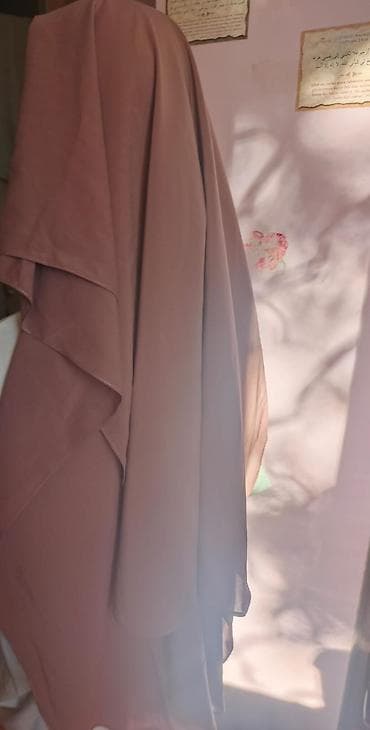 Hicab: Niqab - Model: göz hissəsi kəsikli, tam örtülü dizayn - - Parça — 2