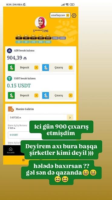 faize pul online: Evdən çıxmadan real gəlir imkanı - Günlük 100+ AZN qazanın!Hamımızın — 2
